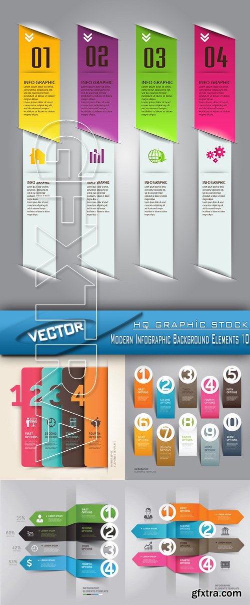 Stock Vector - Modern Infographic Background Elements 10