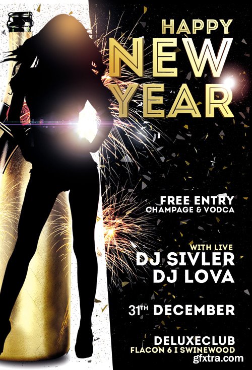 Happy New Year Flyer Template