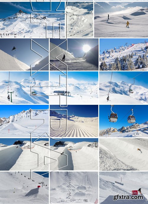 Stock Photos - Snowboard park, 25xJPG