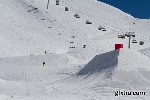 Stock Photos - Snowboard park, 25xJPG