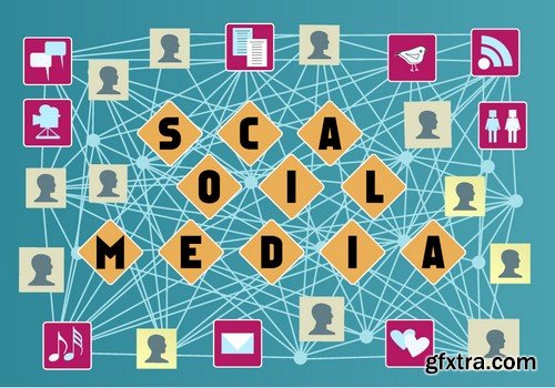 Stock Vectors - Social media network 2, 25xEPS