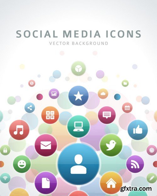 Stock Vectors - Social media network 2, 25xEPS