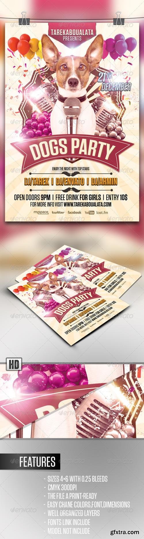 GraphicRiver - Dogs Party Flyer