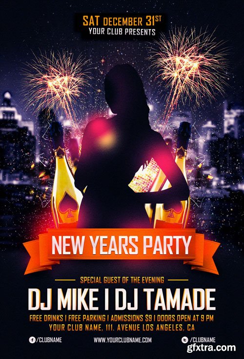 New Years Party Flyer Template