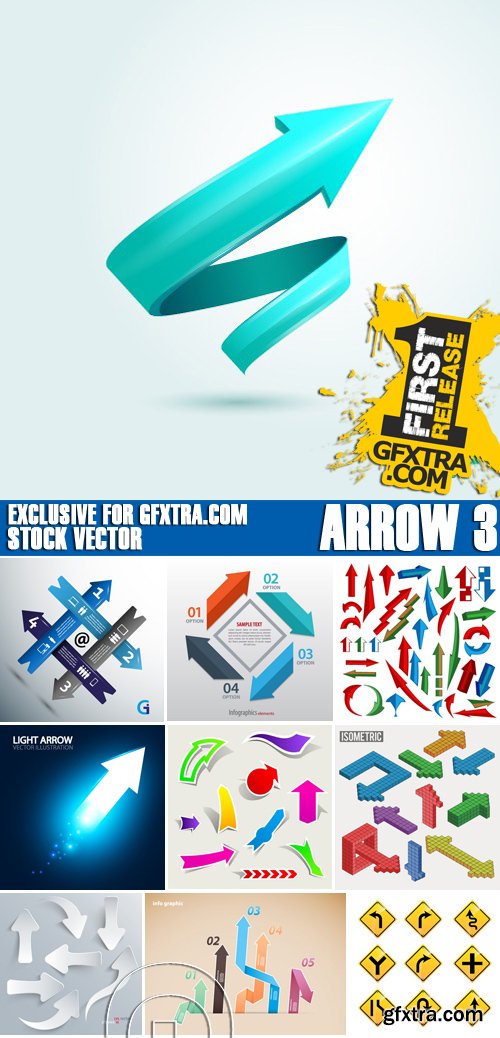 Stock Vectors - Arrow 3, 25xEPS