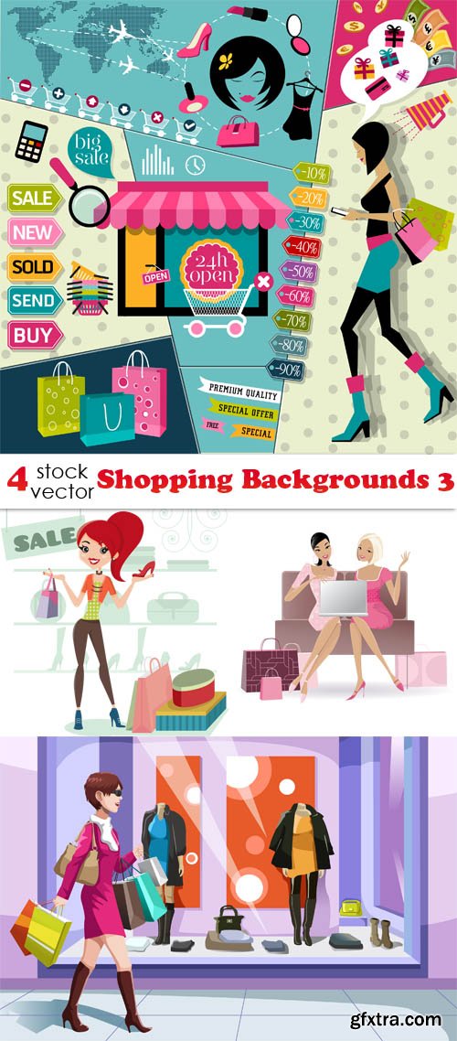 Vectors - Shopping Backgrounds 3