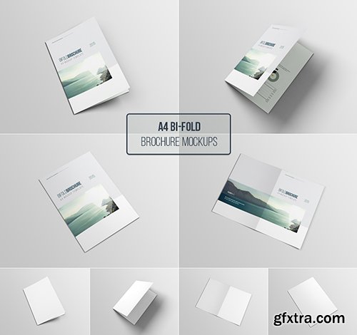 PSD Mock-Up - A4 Bifold Brochure