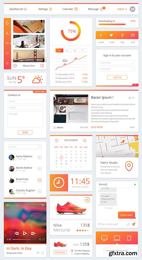 PSD Web Design - Dashboard UI Kit (December 2014)