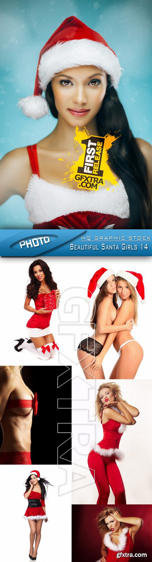 Stock Photo - Beautiful Santa Girls 14