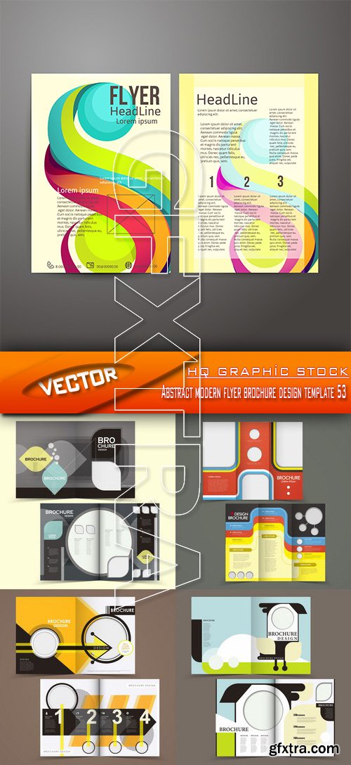 Stock Vector - Abstract modern flyer brochure design template 53