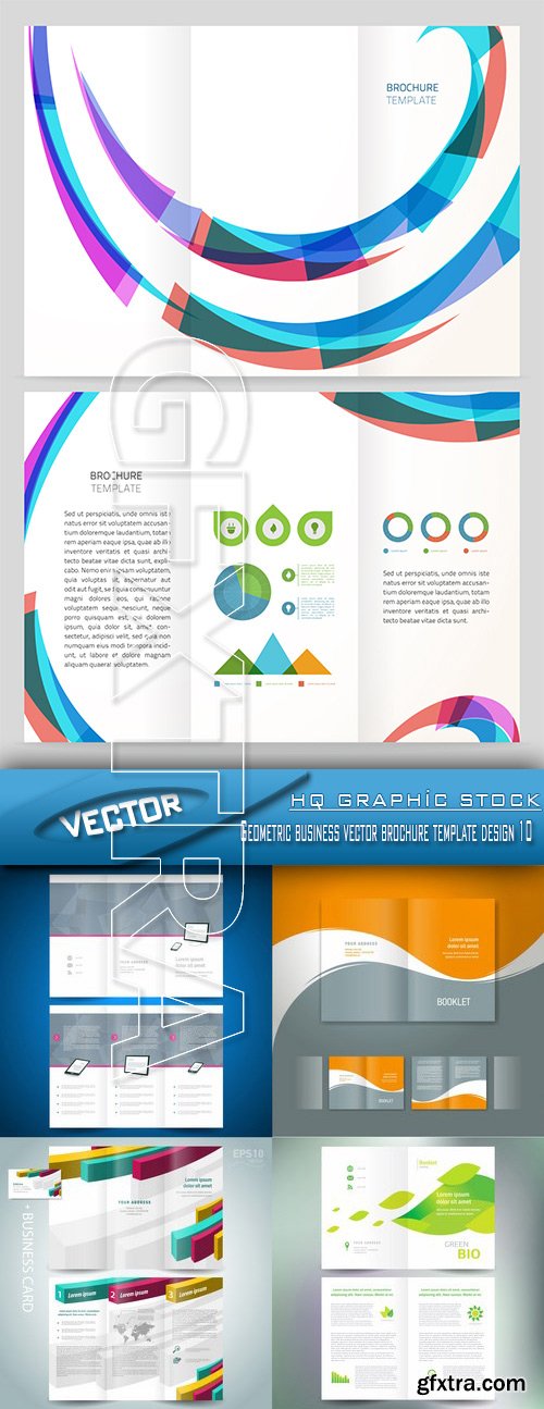 Stock Vector - Geometric business vector brochure template design 10