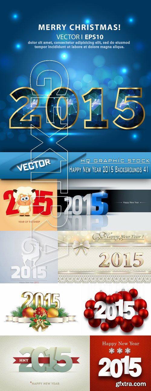 Stock Vector - Happy New Year 2015 Backgrounds 41