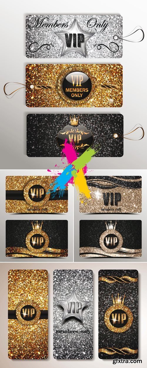 Vip Member Cards Vector