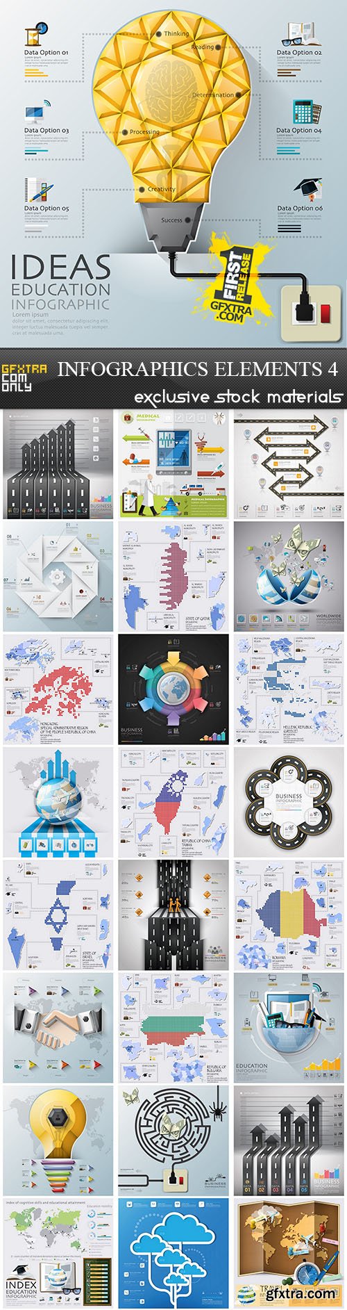 Infographics Elements 4, 25xEPS