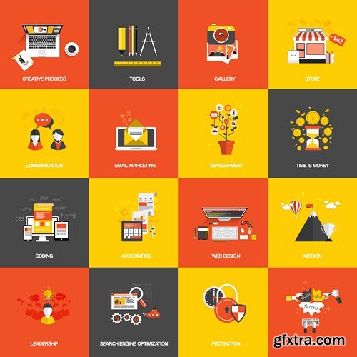 Flat Design Collection 3, 25xEPS