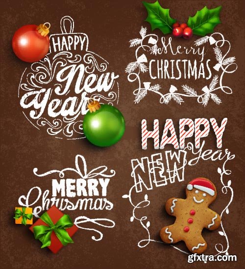 New Year Decoration Vectors - 25x EPS