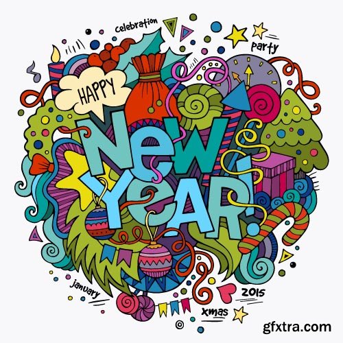 New Year Decoration Vectors - 25x EPS