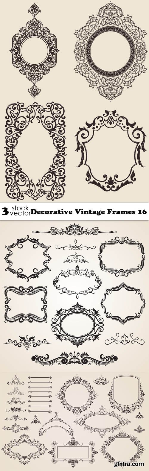 Vectors - Decorative Vintage Frames 16