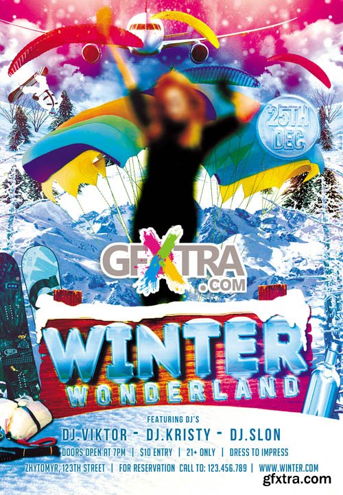 Winter Wonderland Club Flyer Template