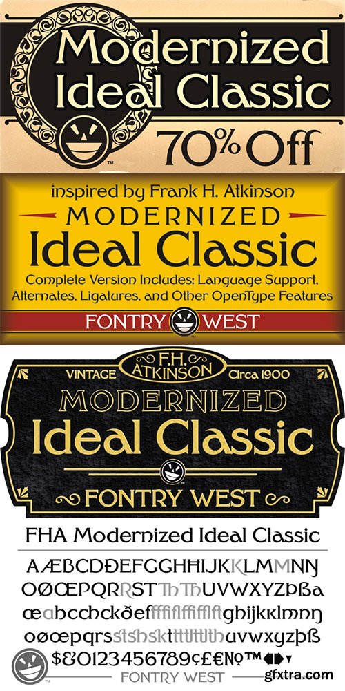 FHA Modernized Ideal Classic Font 10 Font $25