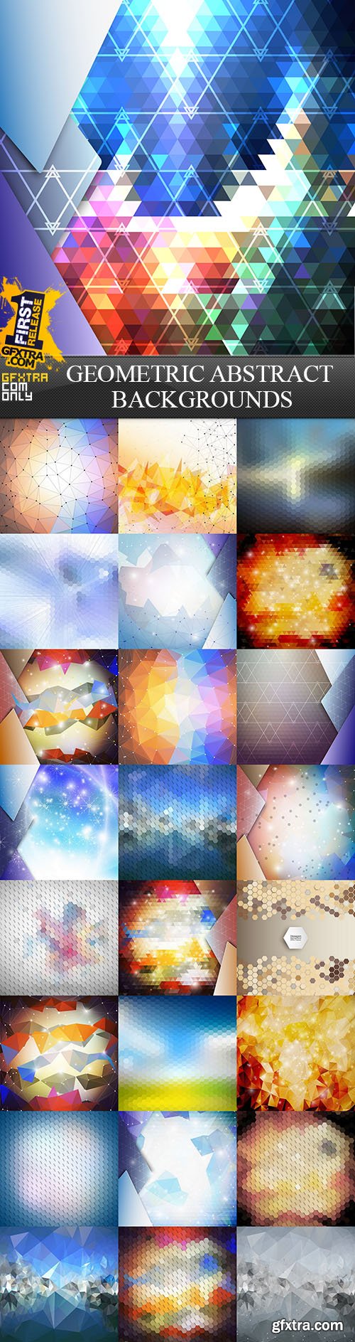 Geometric Abstract Backgrounds, 25xEPS