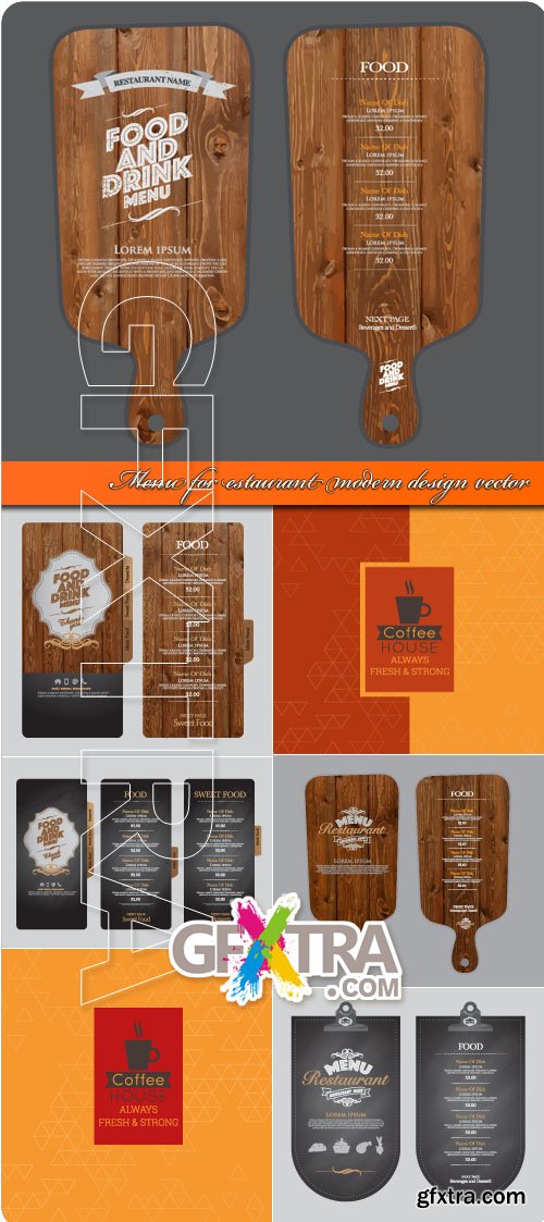 Menu for estaurant modern design vector