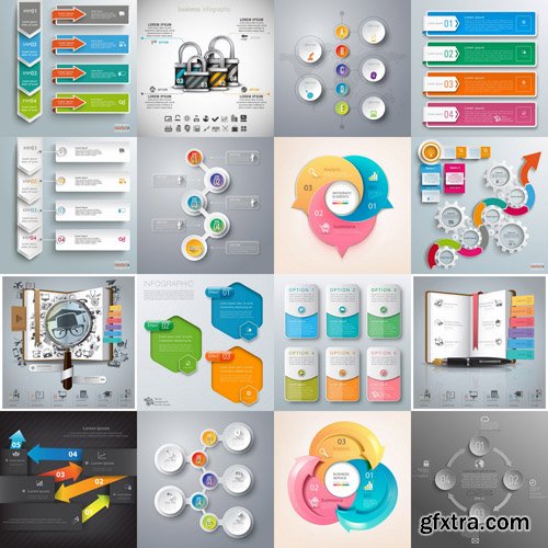 Infographics Design Elements#72 - 25 Vector