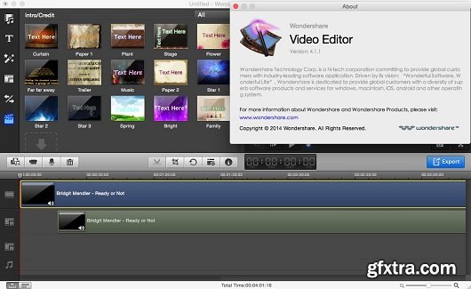 Wondershare Video Editor 4.1.1 Multilingual MacOSX