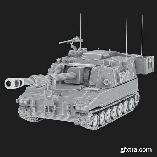 Turbosquid 3D Models: M109A6 Paladin