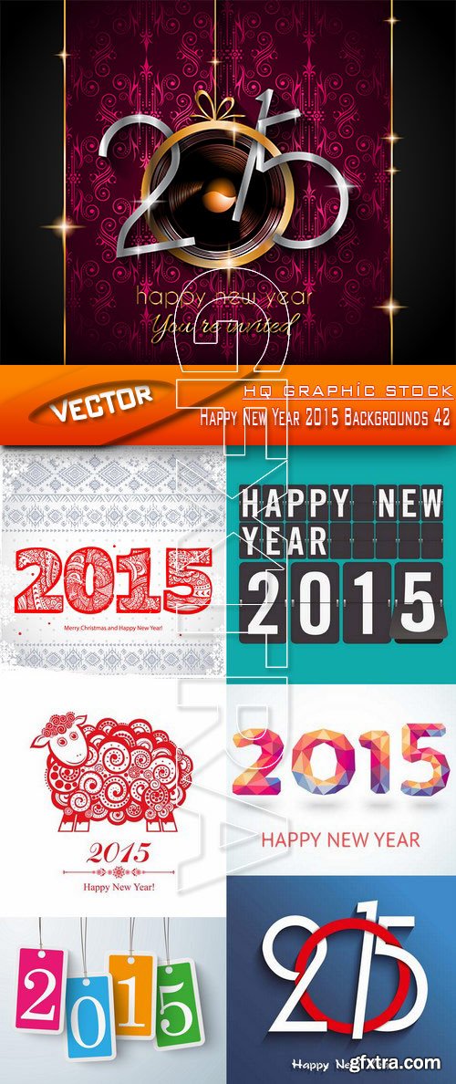 Stock Vector - Happy New Year 2015 Backgrounds 42