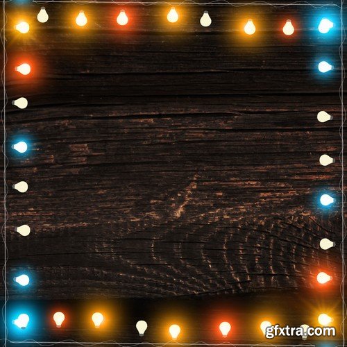 Stock Vectors - Christmas Lights, 25xEPS