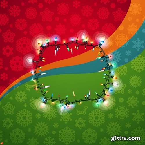 Stock Vectors - Christmas Lights, 25xEPS