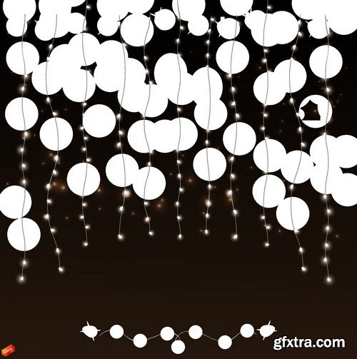 Stock Vectors - Christmas Lights, 25xEPS