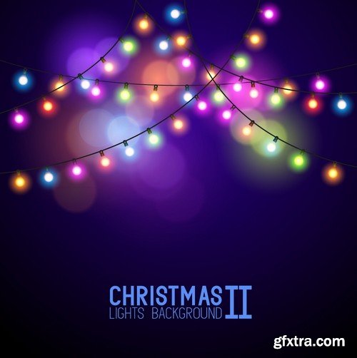 Stock Vectors - Christmas Lights, 25xEPS