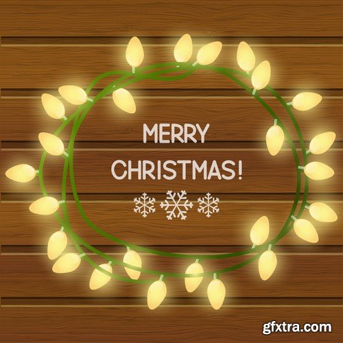 Stock Vectors - Christmas Lights, 25xEPS