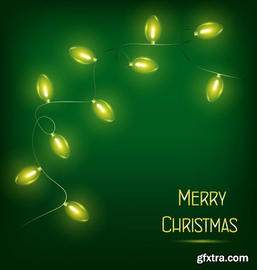 Stock Vectors - Christmas Lights, 25xEPS