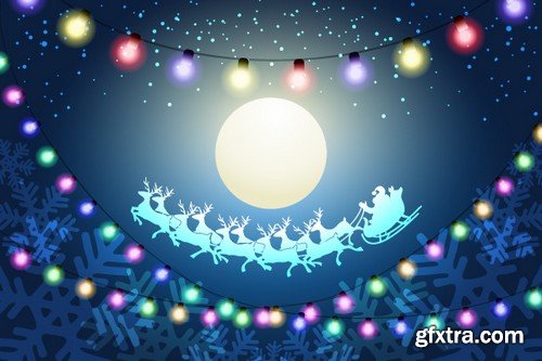 Stock Vectors - Christmas Lights, 25xEPS