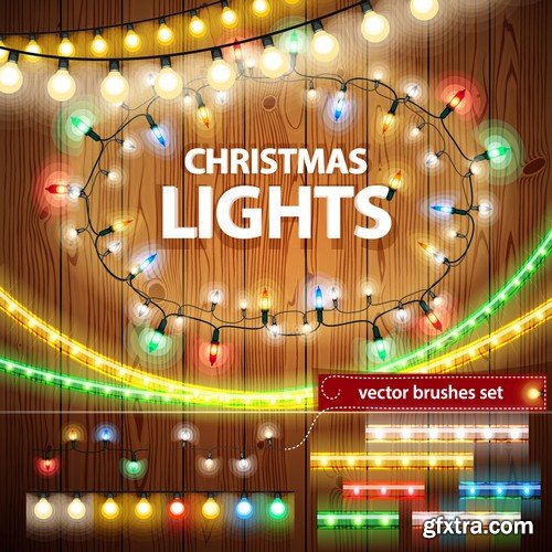 Stock Vectors - Christmas Lights, 25xEPS