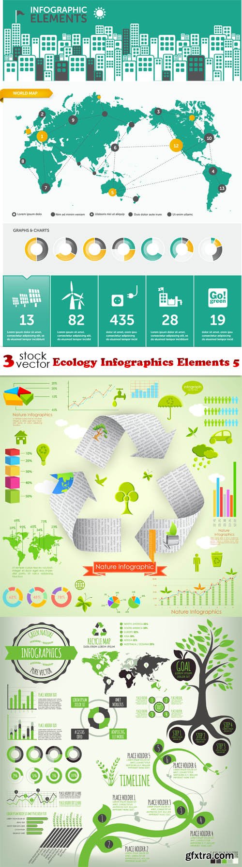 Vectors - Ecology Infographics Elements 5
