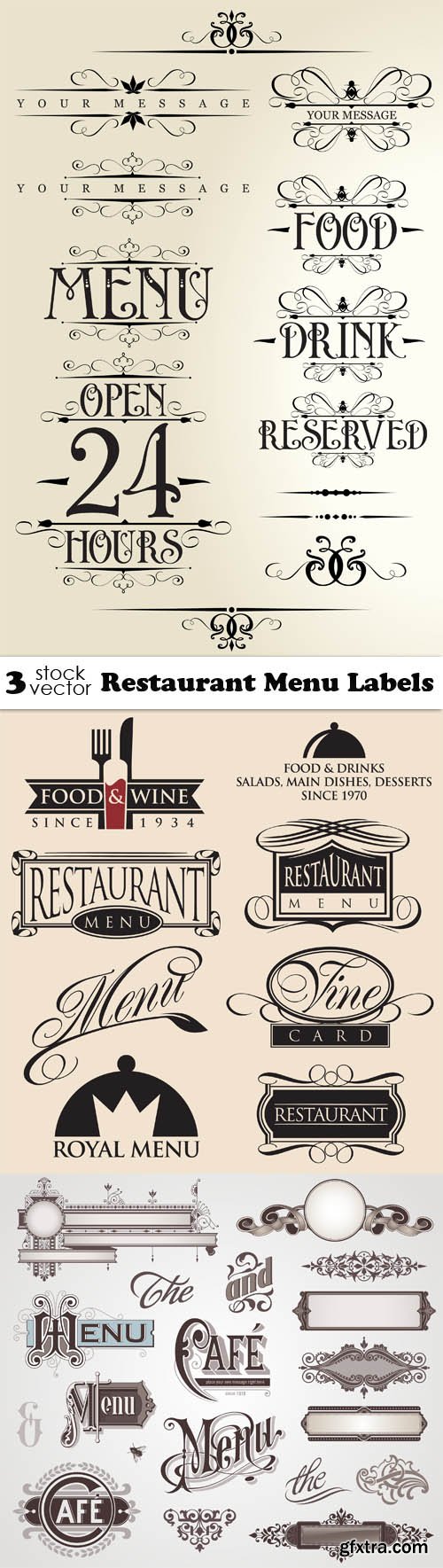 Vectors - Restaurant Menu Labels