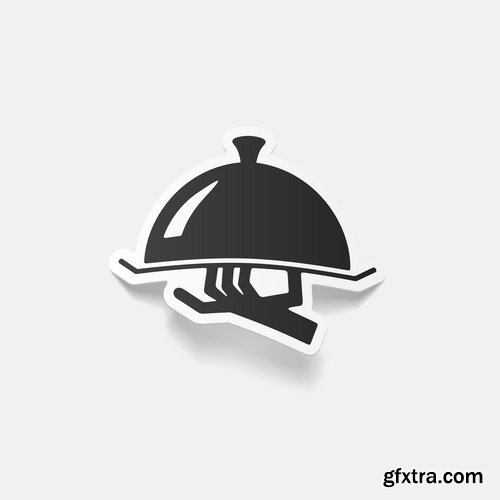 Collection of vector images waiters 25 Eps