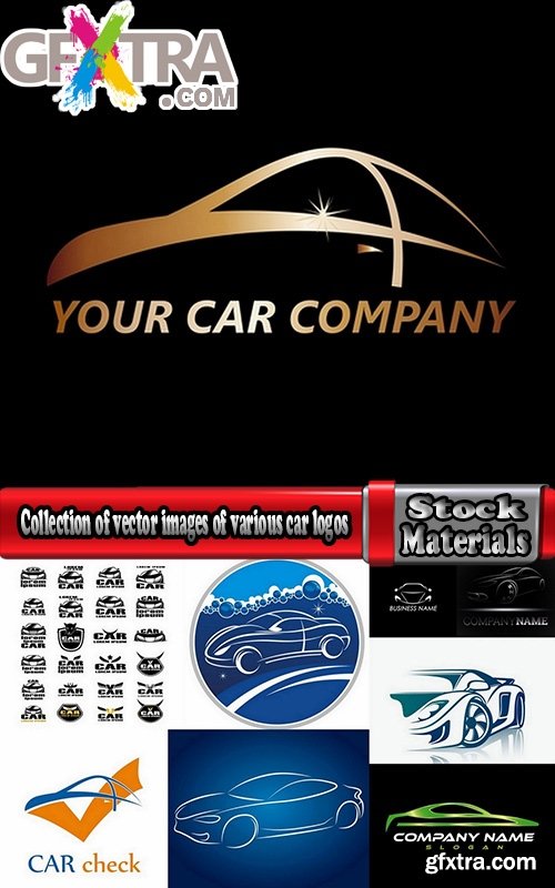 Collection of vector images of various car logos 25 Eps