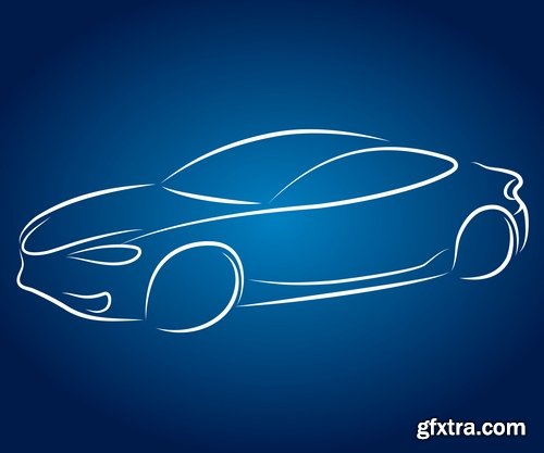 Collection of vector images of various car logos 25 Eps