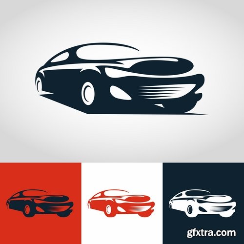 Collection of vector images of various car logos 25 Eps