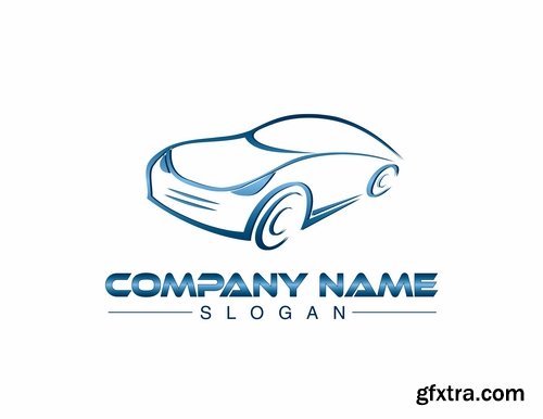 Collection of vector images of various car logos 25 Eps