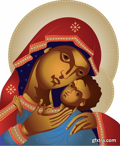 Collection of vector images of the birth of Jesus Christ 25 Eps