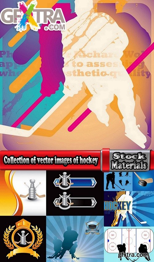 Collection of vector images of hockey 25 Eps