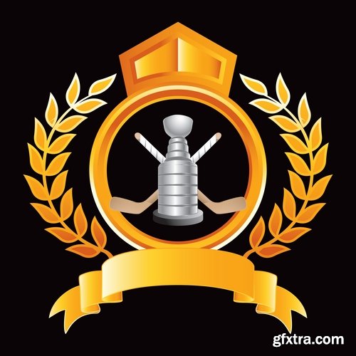 Collection of vector images of hockey 25 Eps