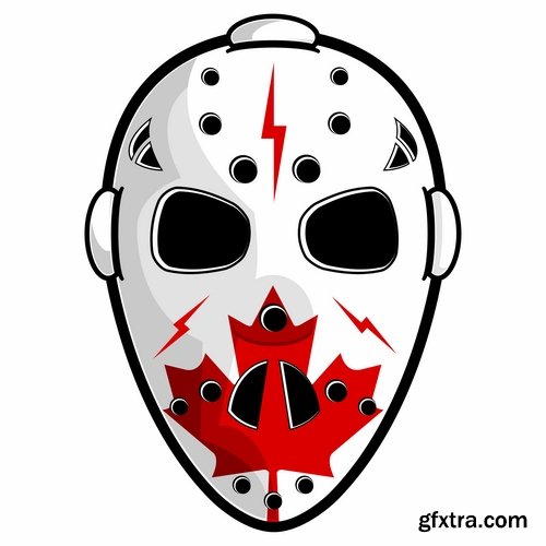 Collection of vector images of hockey 25 Eps