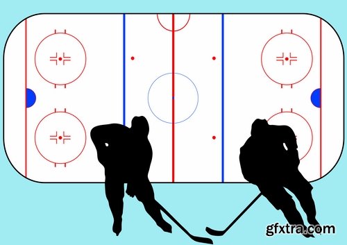 Collection of vector images of hockey 25 Eps